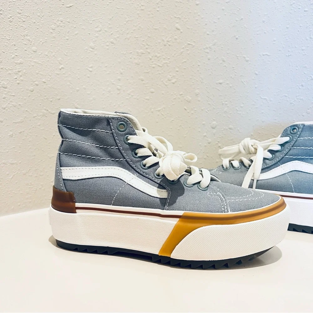 Vans SK-8 Hi Top Tapered Stacked Platform Blue Unisex Sneakers/Sz:W:5/M:3.5/NWT - Picture 7 of 16